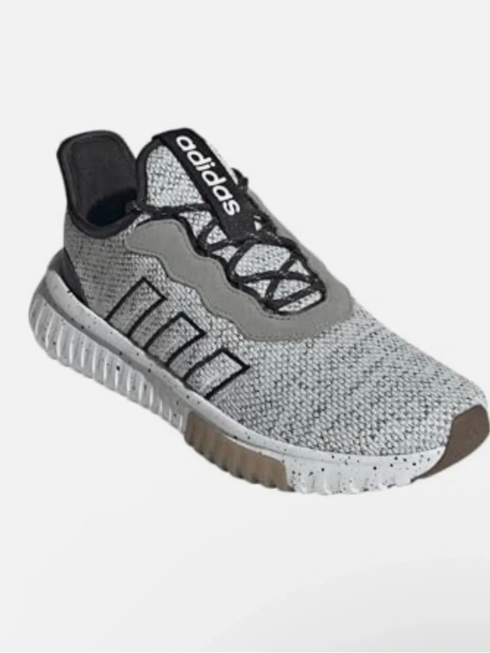 adidas Grey and Black Knit Running Shoe